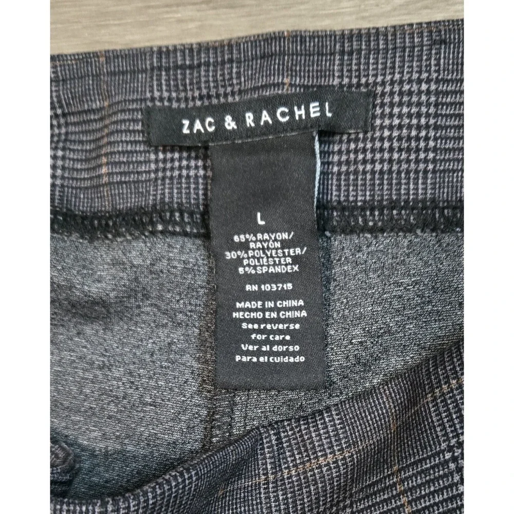 NWT Zac & Rachel Womens Stretch Figure Defining Pull On Pants Plaid Size Large - Picture 7 of 12